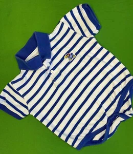 NCAA Kansas Jayhawks Polo Collar Striped Shirt Bodysuit 18 months - Picture 1 of 3