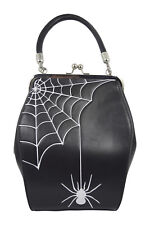 Lost Queen Spider Kellie Coffin Kisslock Classic Gothic Handbag