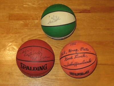 3 BOSTON CELTICS HOFers JO JO WHITE DAVE COWENS JOHN HAVLICEK signed Basketballs - Image 1 of 4