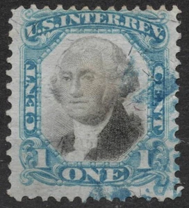 Sn:US #R103 1 centesimo US Internal Revenue - George Washington, 1871 - Foto 1 di 2