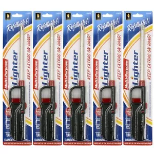 5 Pcs Refillable BBQ Lighter for Butane Kitchen Stove Fireplace Grill Candle - Picture 1 of 3