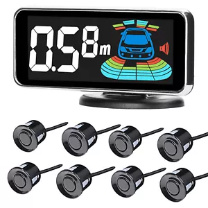 Car Parking Sensor Rear Reversing Radars System with 8 Parking Sensors USA C3P5 - Picture 1 of 10