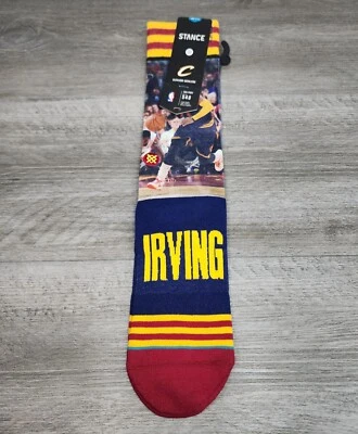 Meias STANCE NBA 548 Kyrie Irving Cleveland Cavaliers Crew Elite tamanho grande 9-12 - Imagem 1 de 4