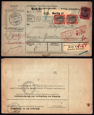 Alemania vale de pago de Berlín S. W. 1902 a Yverdon Suiza Foto 1 de 3