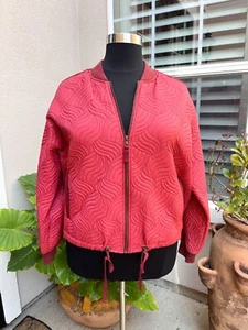 Anthropologie Vicenta Quilted Bomber Jacket Size XL Zip Up Lightweight Layers - Picture 1 of 14
