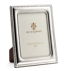 6”x8”in Hallmarked Solid 925 Sterling Silver Photo Frame 7181/15x20 wood back UK - Picture 1 of 9