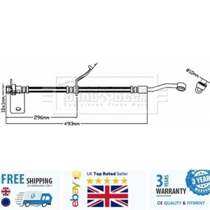 Manguera de freno BBH8521 para Kia RIO 11-17 58731-1W000 - Imagen 1 de 2