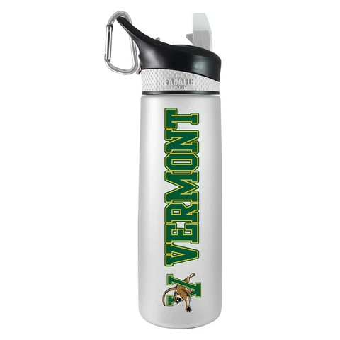 Vermont Catamounts Personalized Tritan Sport Water Bottle-Customizable Cover