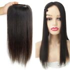 Women Same Hair Length Human Hair Topper Silk Base Toupee Scalp Top 150% Density
