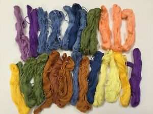 Lot of 25 Vintage Multicolored  Cotton Embroidery Floss Large Skeins