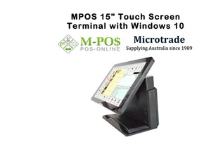 Touch POS System 15" POS Terminal i5 8G 128G Black Inc Win 10 Pro WiFi Bluetooth - Picture 1 of 5