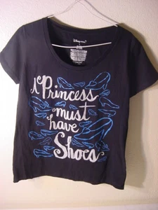 DISNEY STORE - A PRINCESS MUST HAVE SHOES SHIRT TSHIRT  - WOMEN'S SIZE LARGE  - Picture 1 of 2