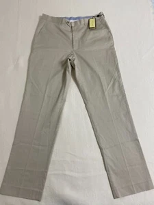 Alan Flusser Men's Pants Solid 100% Cotton Size W36 I34 Beige NWT #2491 - Picture 1 of 9