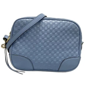 Auth GUCCI Micro Guccissima 449413 Light Blue Leather - Shoulder Bag - Picture 1 of 10