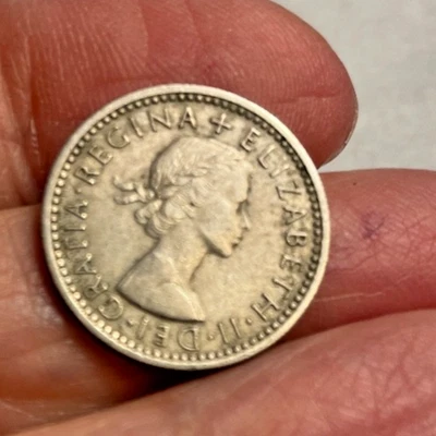 1956 Great Britain 6 Pence Elizabeth II KM# 903- REALLY Nice Circulated Coin - Image 1 of 4