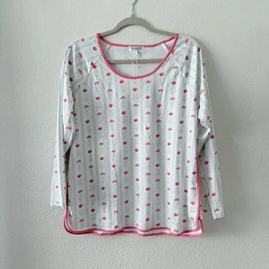 Pijama LAKE Rosa y Blanco Floral Manga Larga Top Talla L - Imagen 1 de 14