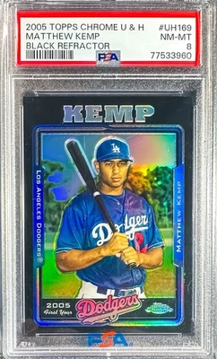 Matt Kemp 2005 Topps Chrome Update Black Refractor RC /250 #UH169 PSA 9 - Image 1 of 2