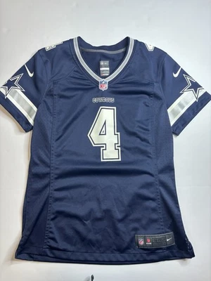 Camiseta de fútbol Nike Dak Prescott #4 Dallas Cowboys azul juvenil talla mediana Foto 1 de 4