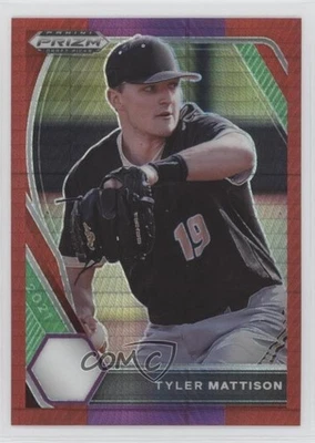 2021 Panini Prizm Draft Picks Red & Purple Hyper Prizm Tyler Mattison #PDP104 - Image 1 of 2
