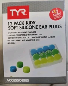 TYR Tappi Orecchie Assortiti in Silicone Morbido per Bambini - Confezione da 12 (6 Paia) - Foto 1 di 8