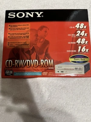 SONY CD-R/RW Drive Unused Original Box NOS CD-ROM Computer CRX215A1 Atapi/EIDE - Image 1 of 2