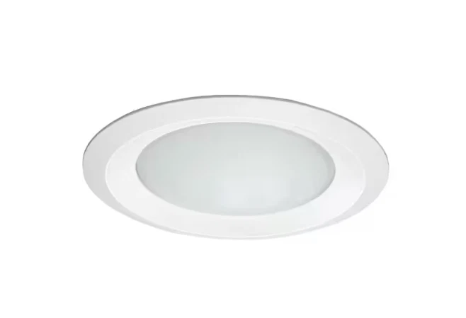 Lámpara de techo empotrada blanca HALO E26 Series 6 pulgadas luz de ducha con clasificación húmeda Foto 1 de 3