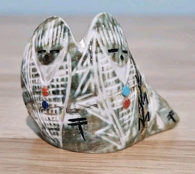 Zuni 双玉米少女恋物癖 - Gloria Chattin- 绿松石镶嵌 — 第 1/4 张图片