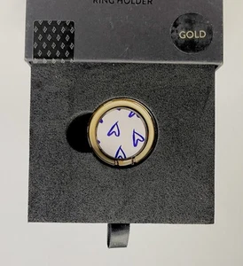 NEU Burga - Handy Ring Halter Gold Finishh blaue Herzen - Bild 1 von 2