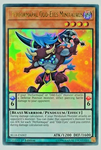 Yugioh Performapal Odd-Eyes Minitaurus BLLR-EN002 Ultra Rare 1st Edition - Picture 1 of 1