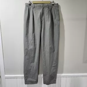 Vintage Polo Ralph Lauren Herringbone Dress Pants Trousers Gray 36x34(34x33 Fit) - Picture 1 of 9