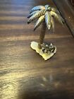 Vintage Brass Miniature Palm Tree And Camel