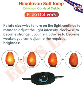 Himalayan Salt Lamp Dimmable Original Himalayan Salt Rock Crystal Pink Healing - Picture 1 of 5