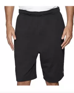 CHAMPION Mens Cotton Blend Drawstring Gym SHORTS XXL BLACK NWT - Picture 1 of 10
