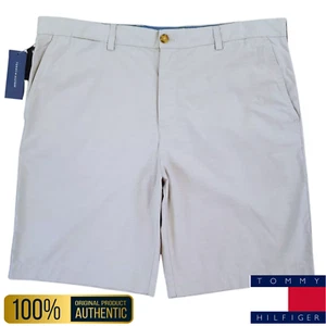 Tommy Hilfiger Men's Flat Front Classic Fit Chino Gray Short- Size 40 - Picture 1 of 6