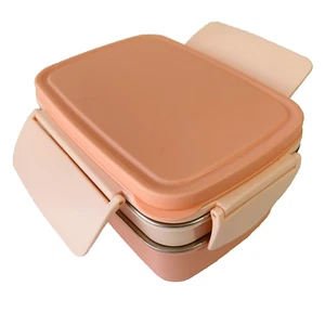 Gufi Kaninchen Bento Brotdose Rosa Auslaufsicher Cartoon BPA Frei Silikon - 5 Stufen - Bild 1 von 11