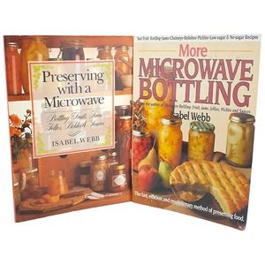 Vtg Preserving with a Microwave/More Microwave Bottling Isabel Webb USA 1991 PB - Picture 1 of 19
