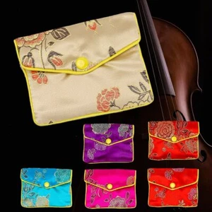 12pcs-Pak Jewelry Silk Purse Pouch Chinese Zipper Gift pack - Picture 1 of 14