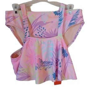 WONDER NATION MÄDCHEN 2-TEILIGER BADEANZUG MEHRFARBIG PASTELLTÖNE GR. L (10-12) NEU 5K8 - Bild 1 von 9