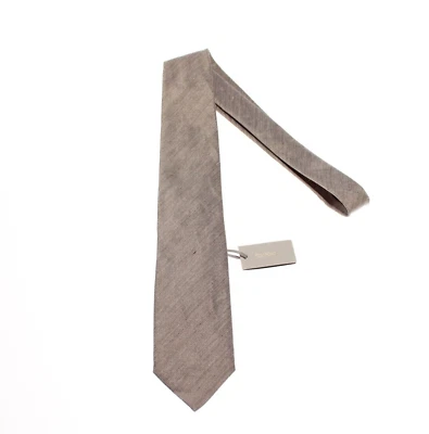 Tom Ford NWT Neck Tie in Tan/Gray Melange Silk and Linen Blend Made in Italy - Image 1 of 4