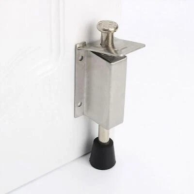 Door Stoppers for Bottom of Door Pedal Kick Down Door Stop Stainless Steel Floor - Bild 1 von 4