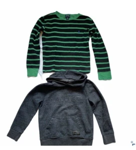 Polo Ralph Lauren Sweater & Hawk and Sweatshirt Boys Clothing Bundle Size 8 - Picture 1 of 11