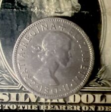 WORLD COINS: 1956 UK 2 shillings coin, rare pre-decimalization coin.