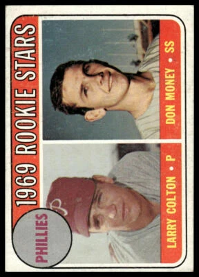 1969 Topps #454b Phillies 1969 Rookie Stars Colton / Money - Image 1 of 2