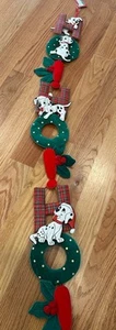 RARE Vintage Disney 101 Dalmatians Christmas HoHoHo Fabric Wall Hanging NWT 48” - Picture 1 of 14