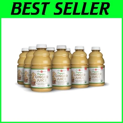 Jugo de jengibre orgánico - Potenciador de la salud digestiva, 32 oz x 12 Foto 1 de 4