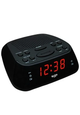 Bush Alarm Clock AM/FM Radio Large Display Dual Alarm Snooze & Sleep Timer - NEW - Image 1 of 3