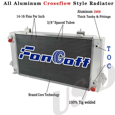 3 ROW Aluminum Radiator For 1987-1998 Land Rover Range Rover 3.9L 4.0L V8 PRO Foto 1 de 4