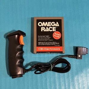 Atari 2600 Omega Race Cartridge & Booster Grip Adaptor Controller Works 100% - Picture 1 of 13