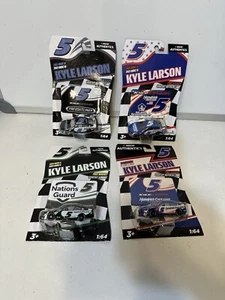 NASCAR Authentics 4 car 2021 1:64 Kyle Larson Freightliner, Nations Guard Lot - Picture 1 of 5