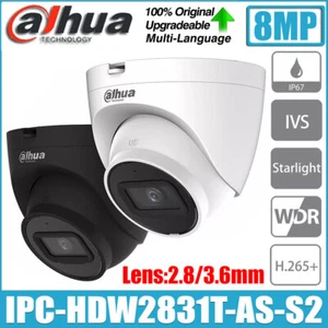 Cámara de red de globo ocular focal fijo Dahua IPC-HDW2831T-AS-S2 8 MP Lite IR - Imagen 1 de 10
